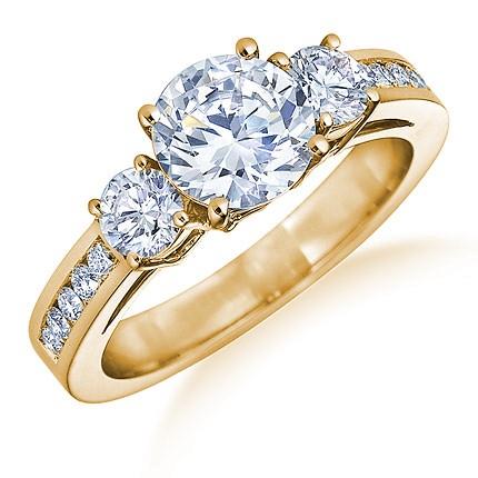 Lady’s Diamond Engagement Ring 7 Diamonds .37 Carat T.W. 14K Yellow Gold 2.4g