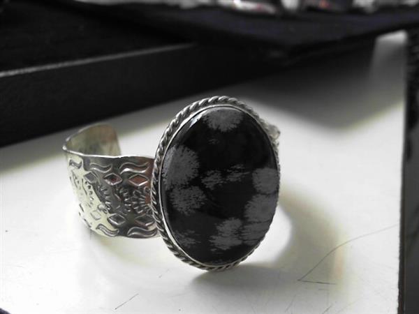 Black Stone Silver-Stone Bracelet 925 Silver 50g