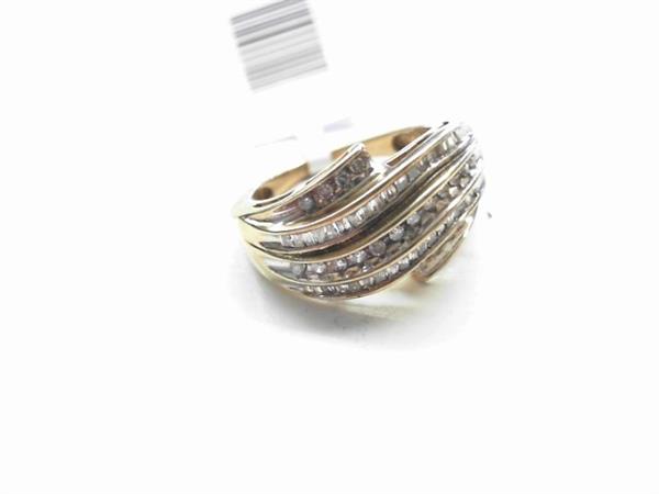 Lady’s Diamond Cluster Ring 56 Diamonds 1.12 Carat T.W. 10K Yellow Gold 4.1g