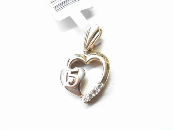 Synthetic Cubic Zirconia 14K Tri-color Gold 2.3g