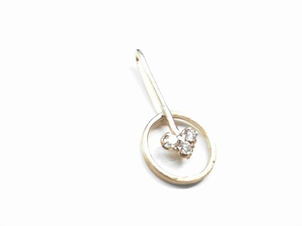 14KYG 1.2G PENDANT 3DIAS .15CTW
