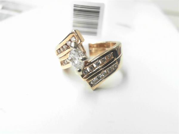 Lady’s Diamond Cluster Ring 19 Diamonds .79 Carat T.W. 14K Yellow Gold 8.2g