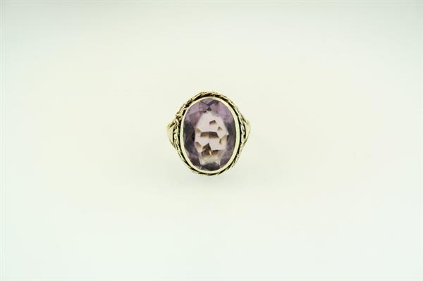 Amethyst Lady’s Stone Ring 14K Yellow Gold 5.7g