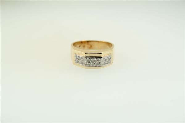 Gent’s Diamond Fashion Ring 20 Diamonds .40 Carat T.W. 14K Yellow Gold 6.2g