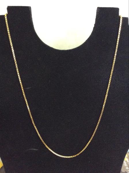 20″ Gold Box Chain 14K Yellow Gold 6.9g