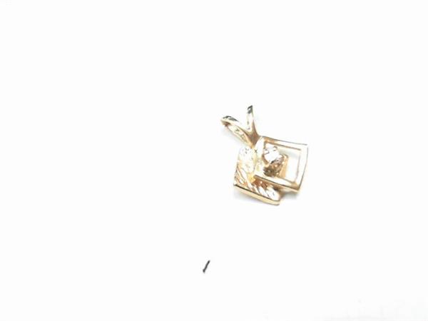 14KYG 0.7G PENDANT 1DIAS .02CTW