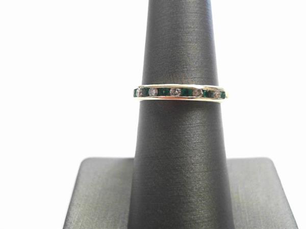 Emerald Lady’s Stone & Diamond Ring 5 Diamonds .25 Carat T.W. 14K Yellow Gold