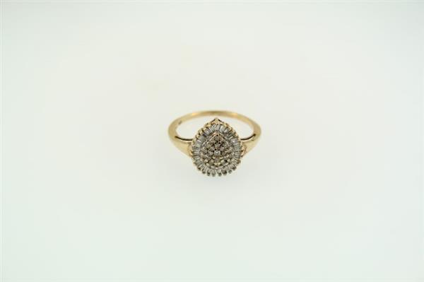 Lady’s Diamond Cluster Ring 56 Diamonds .58 Carat T.W. 14K Yellow Gold 3g