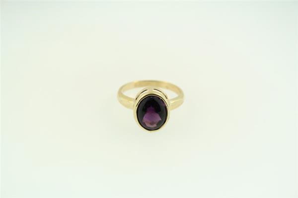 Amethyst Lady’s Stone Ring 14K Yellow Gold 3.2g Size:7