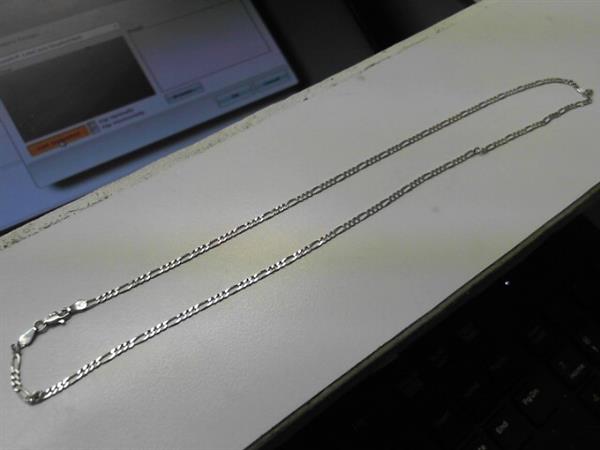 Gold Figaro Chain 14K White Gold 5.2g