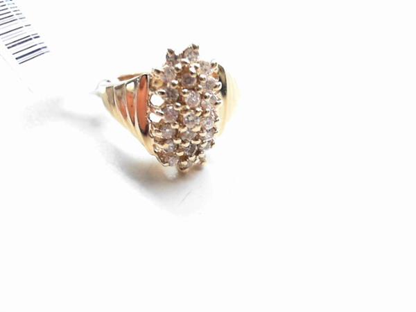 Lady’s Diamond Cluster Ring 21 Diamonds .63 Carat T.W. 14K Yellow Gold 6g