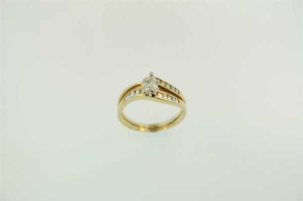 Lady’s Diamond Engagement Ring 17 Diamonds .47 Carat T.W. 14K Yellow Gold 3.4g