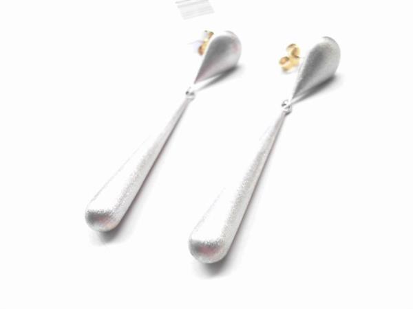 Gold Earrings 14K White Gold 4.1g