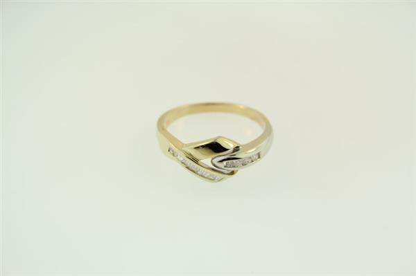 Lady’s Diamond Fashion Ring 14 Diamonds .31 Carat T.W. 14K 2 Tone Gold 4.1g