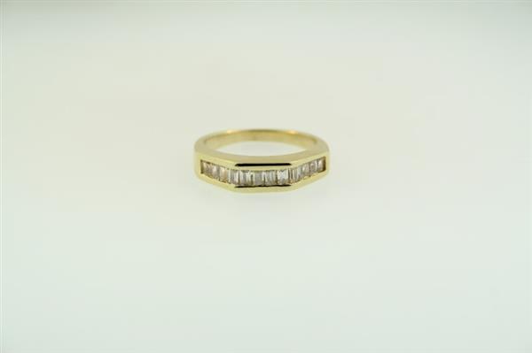 Cubic Zirconia Lady’s Stone Ring 14K Yellow Gold 4.2g Size:5