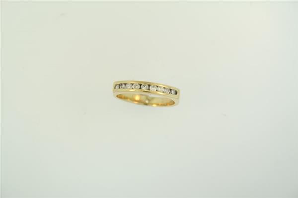 Gent’s Gold-Diamond Wedding Band 9 Diamonds .45 Carat T.W. 14K Yellow Gold 4.4g