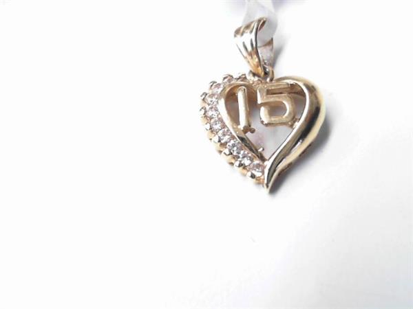 14KYG 2.9G “15” PENDANT