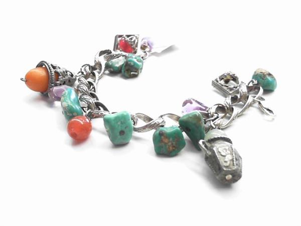 Silver Charm Bracelet 925 Silver 65.1g