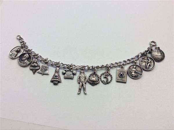 Silver Charm Bracelet 925 Silver 42.6g