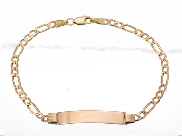 Gold ID Bracelet 14K Yellow Gold 3g