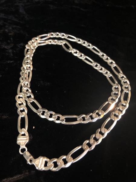 28″ Silver Figaro Chain 925 Silver 68.2g