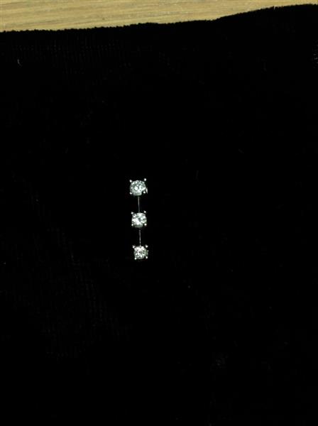 3 Diamonds .34 Carat T.W. 14K White Gold 0.7g