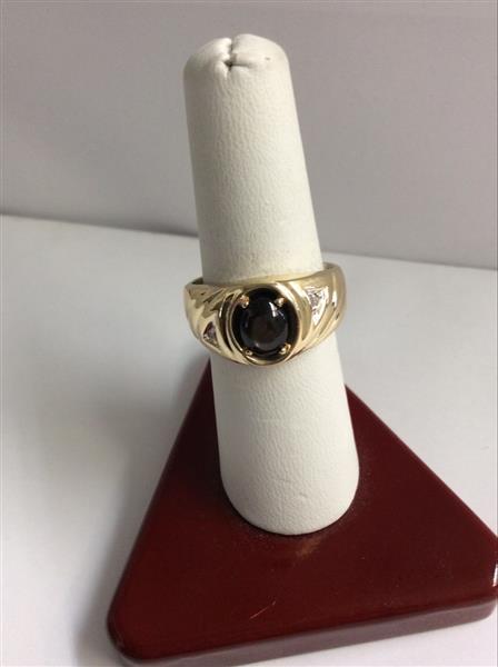 Gent’s Diamond Fashion Ring 2 Diamonds .04 Carat T.W. 10K Yellow Gold 5.3g