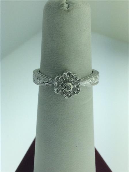 Lady’s Diamond Engagement Ring 7 Diamonds .20 Carat T.W. 10K White Gold 2.2g