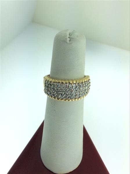Lady’s Diamond Cluster Ring 60 Diamonds 1.20 Carat T.W. 14K Yellow Gold 5g