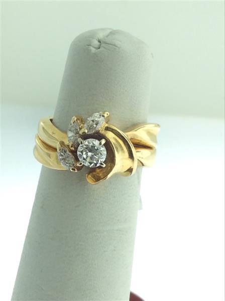 Lady’s Diamond Engagement Ring 4 Diamonds .55 Carat T.W. 14K Yellow Gold 7.2g