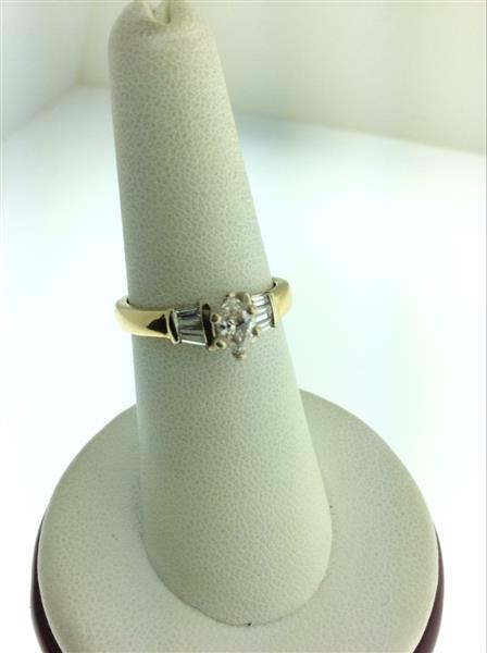 Lady’s Diamond Engagement Ring 7 Diamonds .49 Carat T.W. 14K Yellow Gold 3.3g
