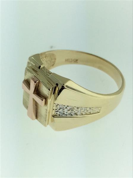 Gent’s Gold Ring 14K Tri-color Gold 7g