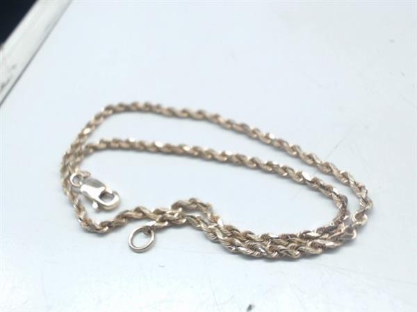 10″ Gold Rope Bracelet 14K Yellow Gold 4g