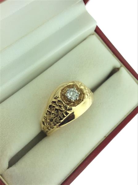 Gent’s Diamond Fashion Ring .33 CT. 14K Yellow Gold 7.3g Size:12
