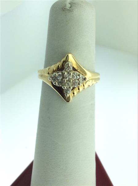 Lady’s Diamond Fashion Ring 10 Diamonds .30 Carat T.W. 14K Yellow Gold 4.6g