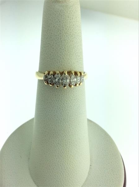 Lady’s Diamond Cluster Ring 7 Diamonds 1.00 Carat T.W. 14K Yellow Gold 2.5g