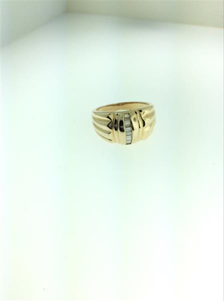 Gent’s Diamond Fashion Ring 10 Diamonds .20 Carat T.W. 14K Yellow Gold 6.3g