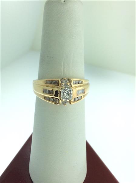 Lady’s Diamond Fashion Ring 23 Diamonds .71 Carat T.W. 14K White Gold 4.7g