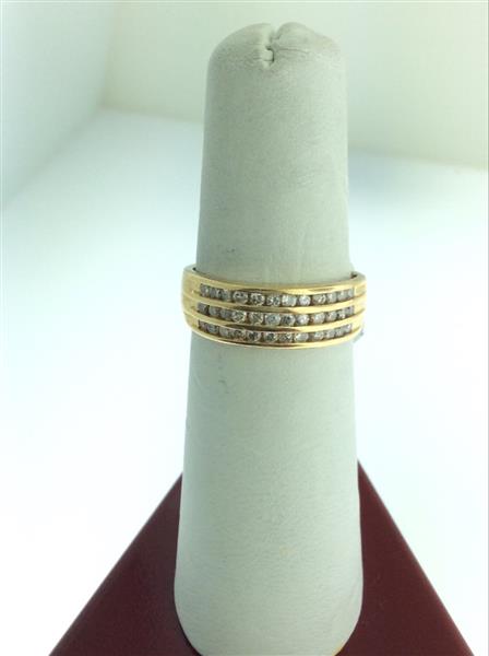 Lady’s Diamond Fashion Ring 36 Diamonds .72 Carat T.W. 14K Yellow Gold 3.1g