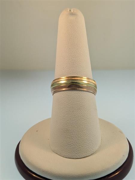 Gent’s Gold Ring 14K Tri-color Gold 3g Size:9