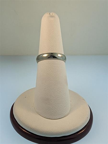 Gent’s Gold Wedding Band 14K White Gold 2.7g Size:6.75