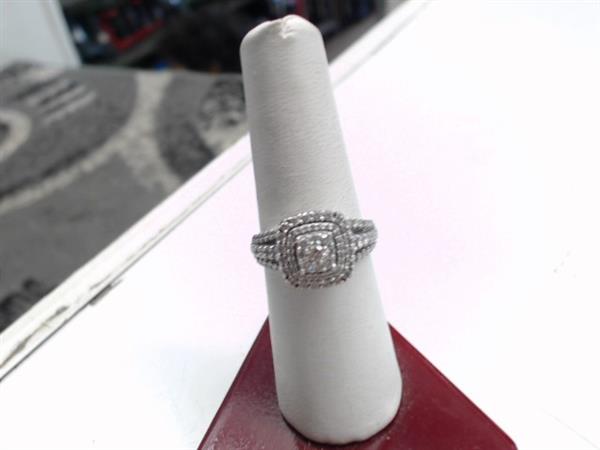 Lady’s Diamond Engagement Ring 94 Diamonds 1.88 Carat T.W. 10K White Gold 3.7g