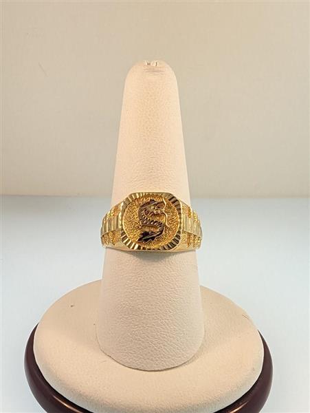 Gent’s Gold Ring 22K Yellow Gold 6.2g Size:8.5