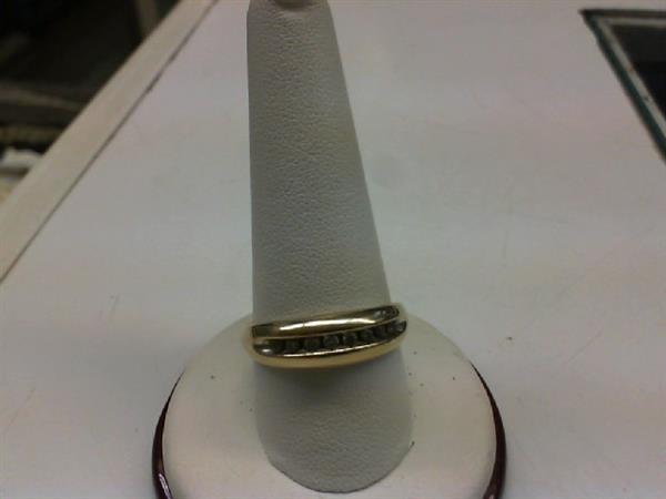 Gent’s Gold-Diamond Wedding Band 8 Diamonds .40 Carat T.W. 10K Yellow Gold 3.2g