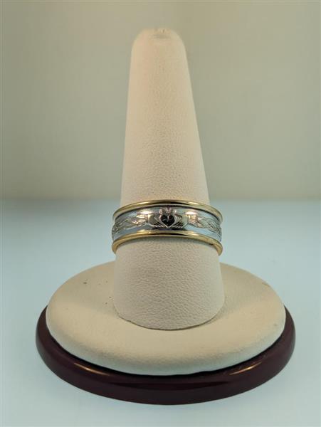 Gent’s Gold Wedding Band 14K 2 Tone Gold 6.3g Size:10.5