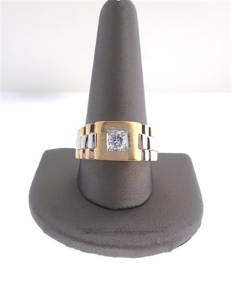 Gent’s Diamond Fashion Ring .50 CT. 18K 2 Tone Gold 12.4g Size:11