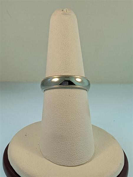 Gent’s Gold Wedding Band 14K White Gold 5.7g Size:7