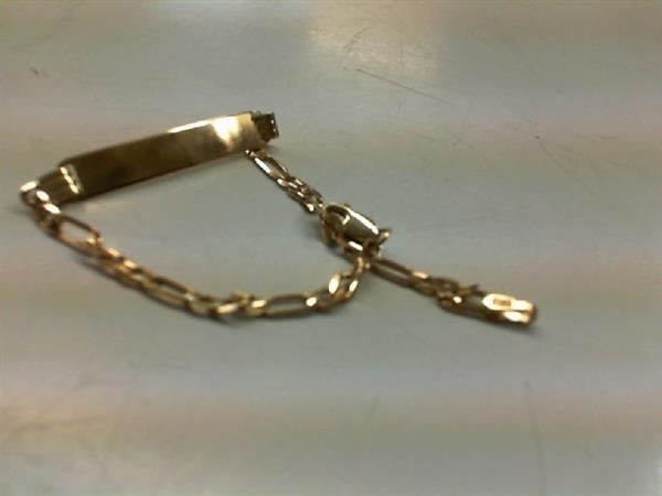 Gold ID Bracelet 14K Yellow Gold 3g