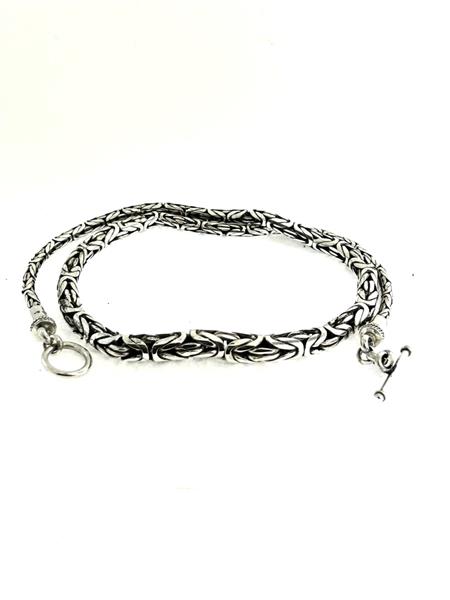18″ Silver Byzantine Chain 925 Silver 56.2g