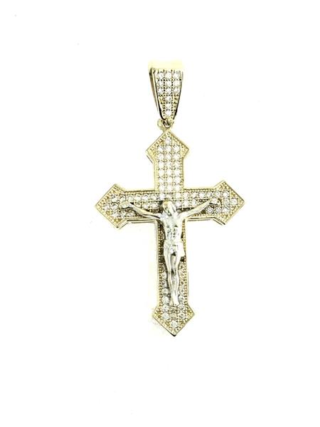 Synthetic Cubic Zirconia 14K 2 Tone Gold 5.2g